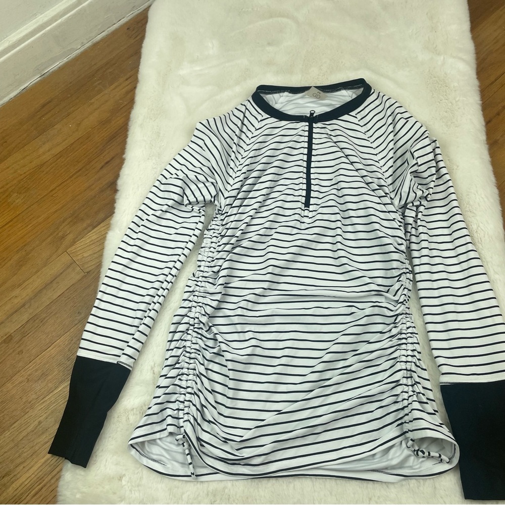 Striped Long Sleeve workout shirt